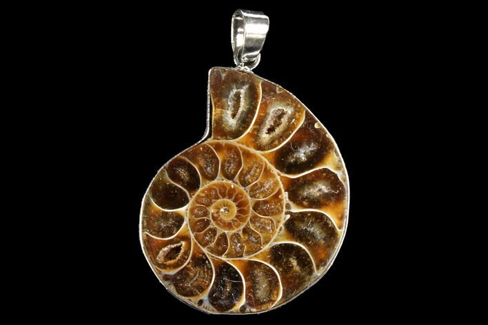 Fossil Ammonite Pendant - Million Years Old #112464